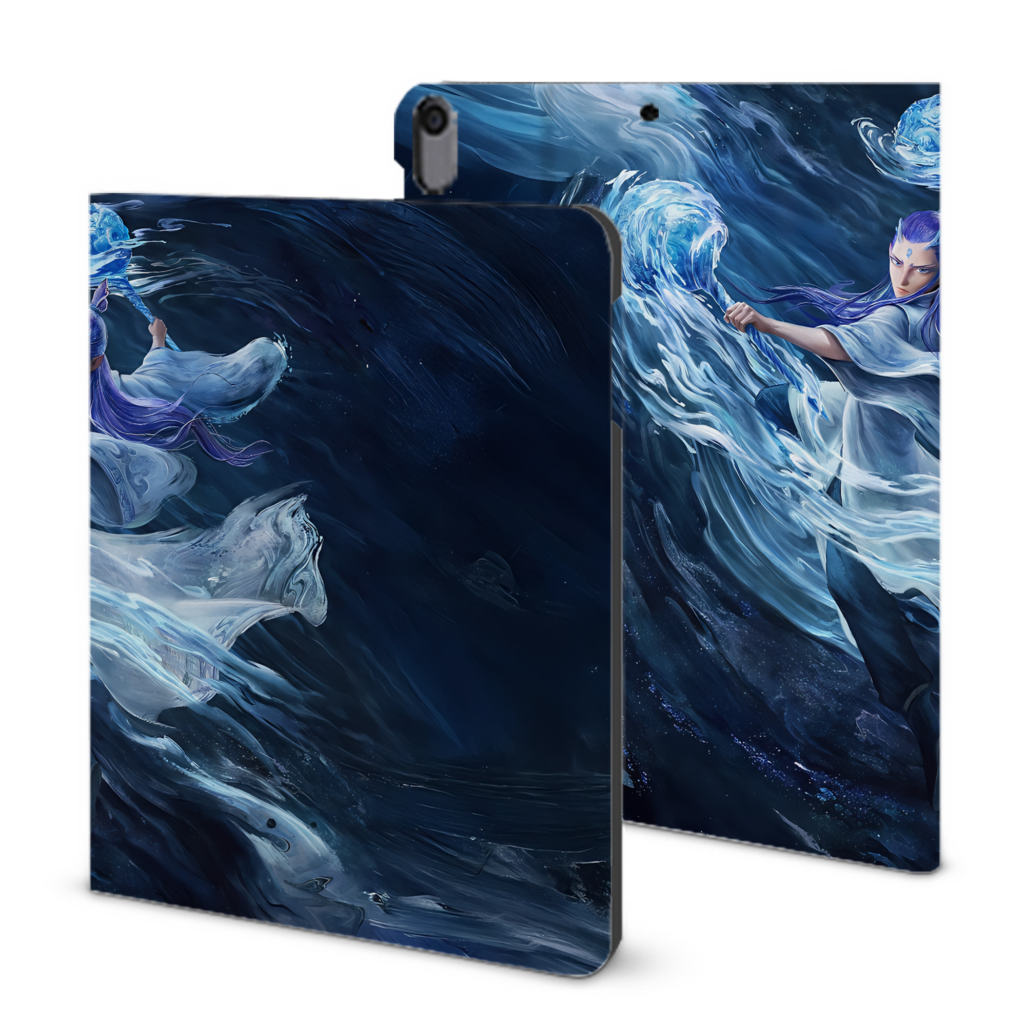（画像用） Ne Zha 2 ナタ 魔童の大暴れ IPad ケース ブック型 PUレザー TPU 耐衝撃 軽量 薄型 ペン収納なし 全面保護 IPad 各モデル対応